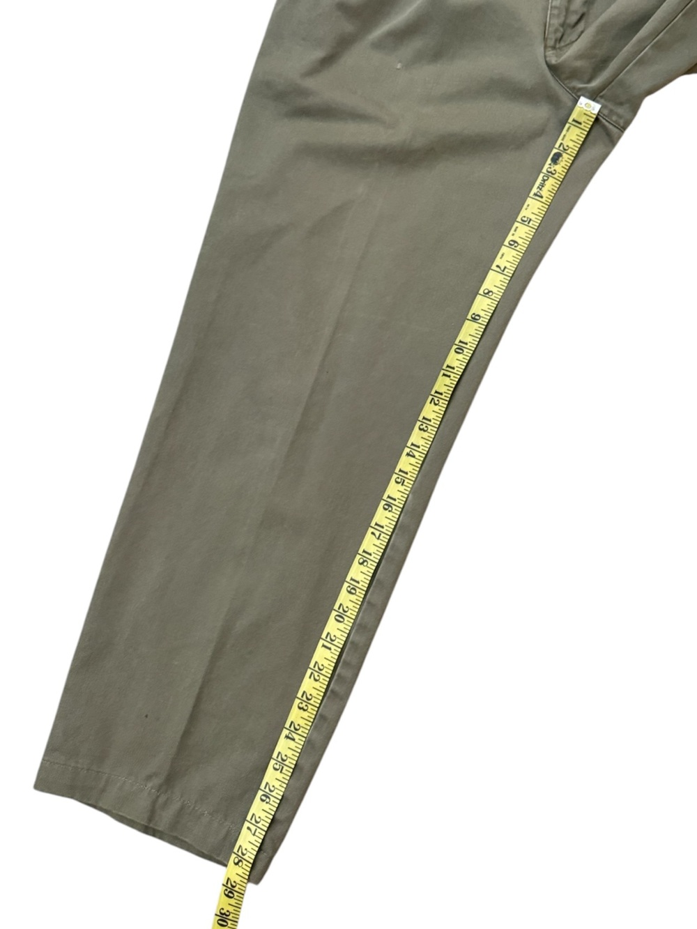 VTG Y2K Banana Republic Pleated Khaki Pants Olive Green 32x32 Fits 31x28.5 Fair - Picture 14 of 16